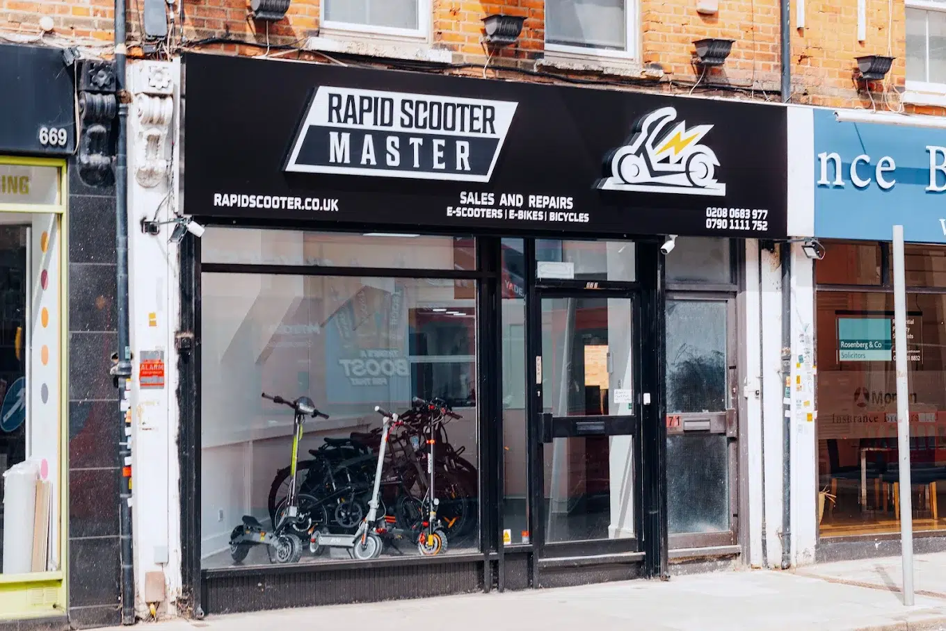 Rapid Scooter Master shopfront.