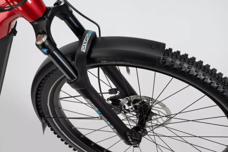 Haibike Trekking 7 Electric Bike 11 Haibike Trekking 7 red front wheel