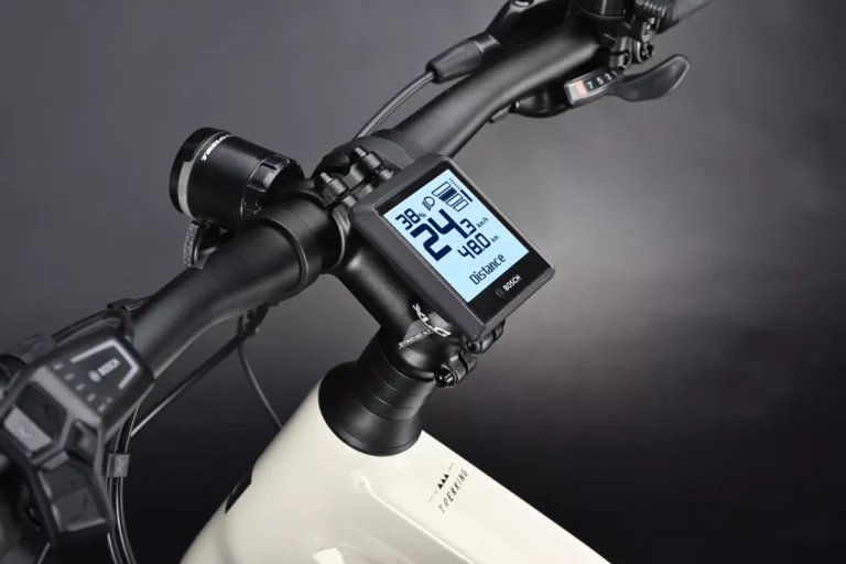 Haibike Trekking 3 Electric Bike 5 Close up of the display screen on the Haibike Trekking 3 Electric Bike.